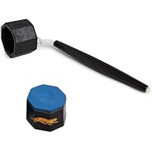 OKKO Octagon Pocket Chalker Billiard Chalk Holder Black + 1 pc of Predator Chalk