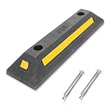 LOLIPPYY Blocca Auto da Garage in Gomma Rinforzata Fermaruota Resistente e Antiurto per Pa...