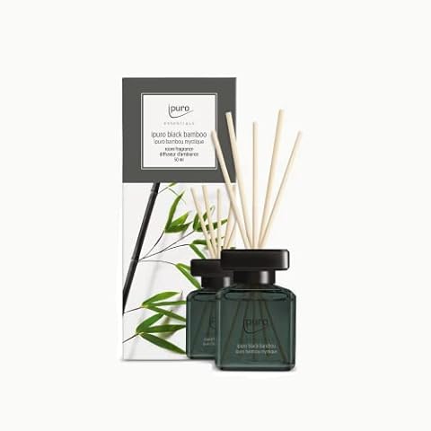 ipuro - erfrischender ipuro black bamboo Raumduft - dezenter Raumerfrischer mit grünen & holzigen Noten - stilvoller Lufterfrischer in der Wohnung für ein puristisches Dufterlebnis 50 ml Cover