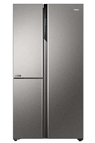 Haier 628L Frost Free Inverter Triple Door Side by Side Refrigerator (HRT-683IS, Inox Steel, Convertible)