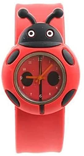 Orologio da bambina a forma di coccinella, giocattolo per bambini, colore rosso, per la casa, design pratico e durevole