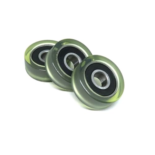 Galet rouleau enduit de PU 8x28x10mm avec roulement à billes 608RS pour poulie et rail