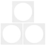 INOOMP 3pcs 33x33cm Square Pre-cut Mat Boards round Window for Picture Frame Matting and Photo Backing