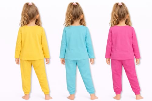 Image of TS LAVI TAVI Cotton Clothing Set for Girls Dress Full Sleeve T-shirt Top and Pyjama (Pack of 3)