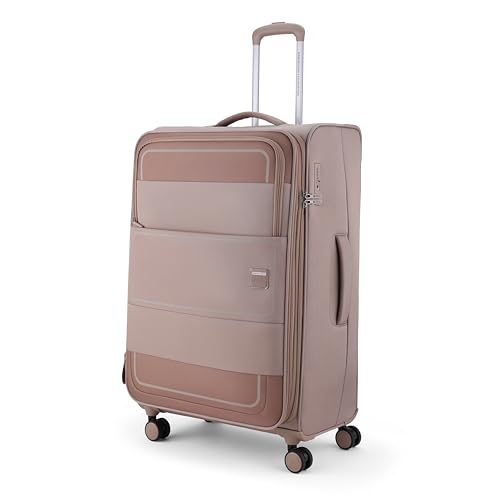 Image of American Tourister Phillyplus Large with TSA Lock & 8 Wheels Soft Polyester Check-in Suitcase for Holiday /Trolley Bag for Travel /Travel Bag with Double Spinner Wheels for Unisex