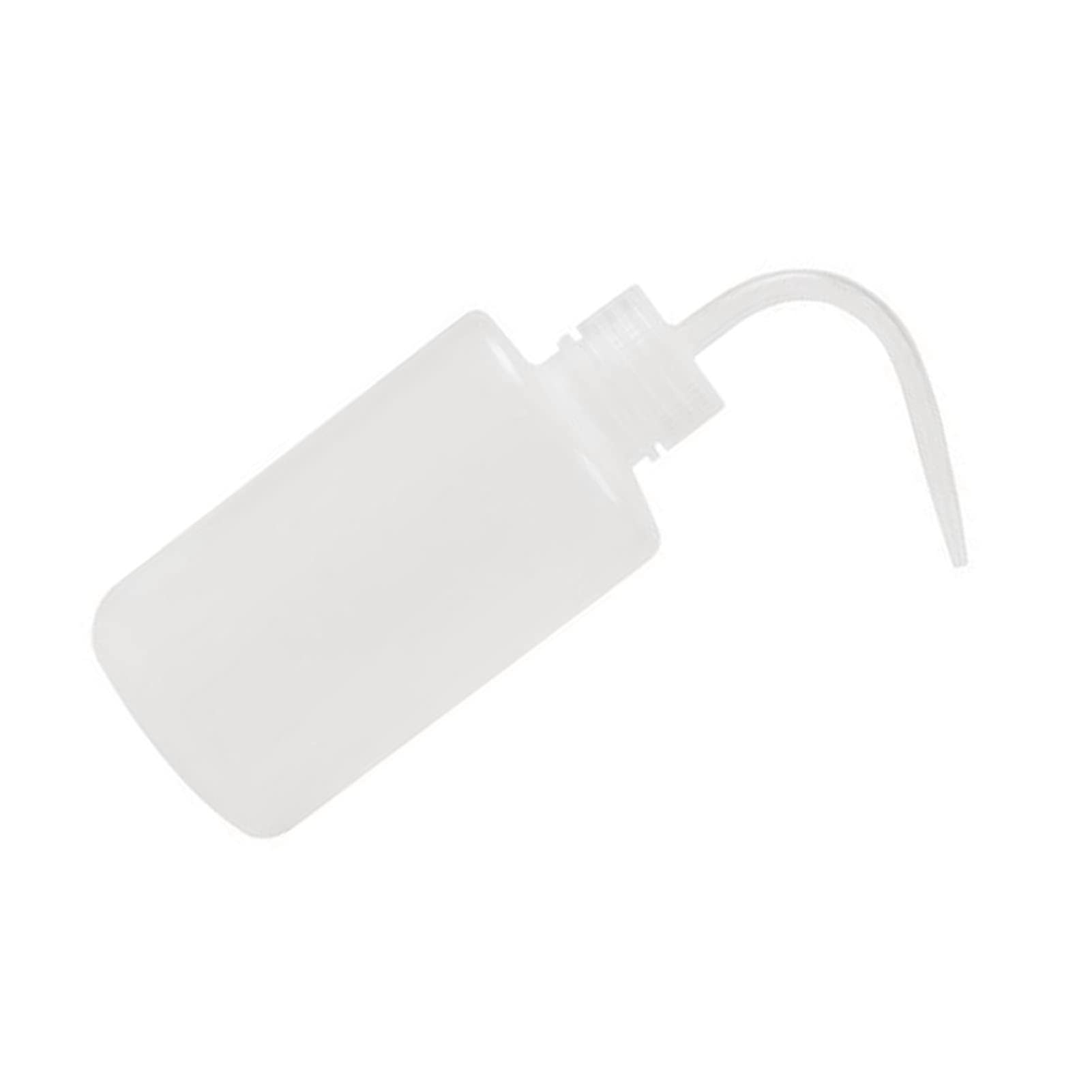 Rengu White Lash Water Bottle Squeezer, 250Ml Portable Tattoo Wash Bottle Curved Nozzle For Hairdressers, Lab Plastic Safety Squeeze Bottle (White)