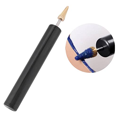 Brass Leather Edge Dye Roller, Leather staining applicator Tool for DIY Belt Strap Oil Painting Crafts (Black)