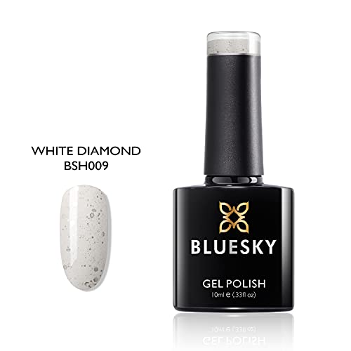 BLUESKY BSH009 White Diamond Gellack 10ml | Gel-Nagellack für glänzende und schöne Nägel | langer Halt von bis zu 3… – Bild 3
