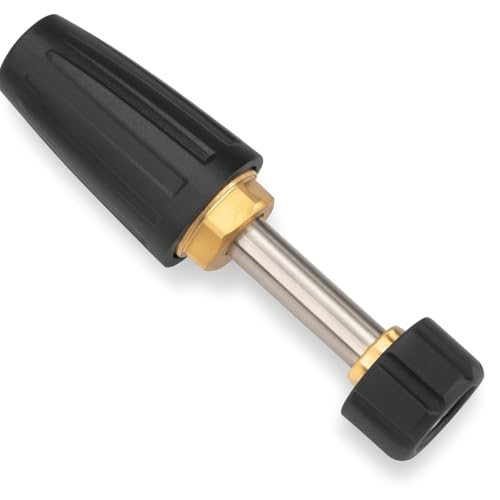 M&M Smartek Lanza corta profesional M22, 16 cm, boquilla rotatoria, fresa turbo para Kärcher HD HDS, alta presión hasta 4000 PSI - 276 bar, hasta 100 grados, color negro