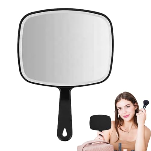 Genérico Espejo de Mano Grande, Espejo portátil - Espejo portátil con asa,Espejo portátil con asa, Accesorios de Peluquero, Herramientas de Belleza para Estilista