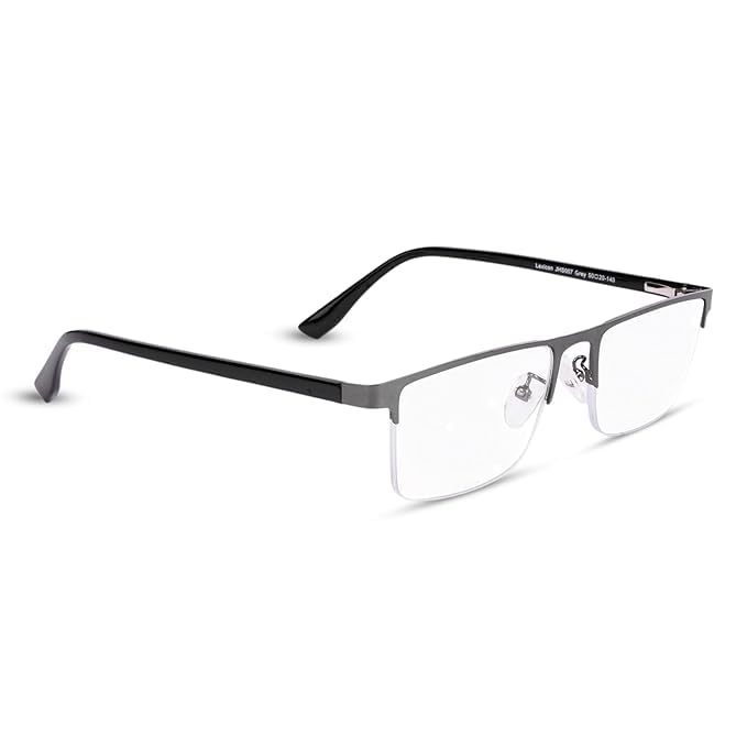 Paperia Blue Light Filtering Reading Glasses for Men & Women | Semi Rimless Rectangular Metal Frame Eyeglasses with Adjustable Nose Pads | Non-Polarized Readers-image-10