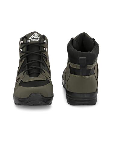 Image of Leo's Fitness Men's Waterproof Outdoor Durable High-Top Ankle Boots for Trekking & Hiking