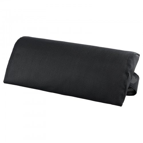 Rieoany Almohada Reclinable, Cojín para Silla Plegable, Compatible con Diferentes Sillas, Relleno De Espuma, Correa Ajustable, 35x17x6 cm, Negro