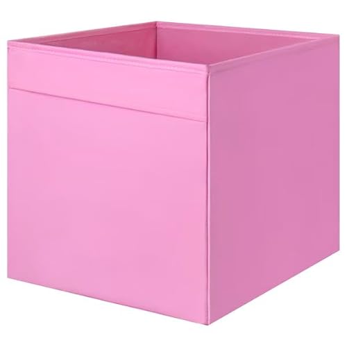 I K E Å velvety fabric DRONA Box, 33x38x33 cm [pink] (Pack of 4, Pink)