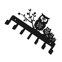 ROMISBABA Heavy Duty Wall Mounted Owl Coat Rack Hooks for Hanging Keys Hats Clothes Decorative Key Holder for Hallway Bedroom Kitchen Home Organization