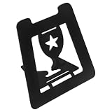 LABRIMP Expositor de Medallas de Metal Negro Estante Compacto para Exhibición en Escritorio, Soporte para Premios Deportivos en Hogar y Gimnasio