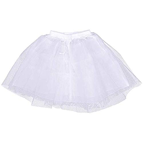 Girl’s Hoopless Petticoat Crinoline with 3 Layers, Wedding Flower Girl Slip Underskirt for Kids