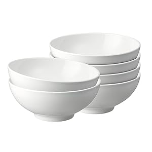 Denby Porcelain Classic White Set of 6 Cereal Bowls (Classic White)
