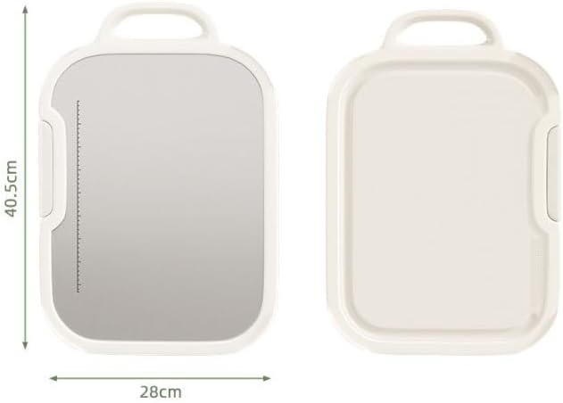 White Plastic Square Kitchen Chopping Board Home Use Available Both Sides with Anti Slip Properties