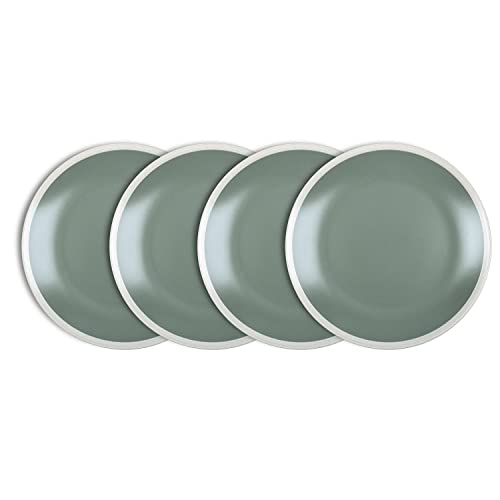 Stone Lain Serenity Stoneware Dish Set, 4 Salad Plates, Green And Cream #TOP10