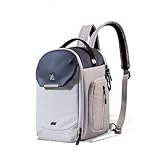 [光影行星 GY]GYXX/光影行星 ガイアC 1 カメラ 2機4鏡収納可能 斜めがけ 両肩両用 マイクロシングル対応 内胆バッグ付き 富士xt50 キヤノンr50 ソニー ニコン対応 (霜月白/青【2機4鏡装着可能】斜め掛け/両肩両用)