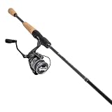 Lew’s Speed Spin Spinning Reel and Fishing Rod Combo, 6-Foot 6-Inch 1-Piece HM30 Graphite Rod, Medium Power Fast Action, Size 200 Reel