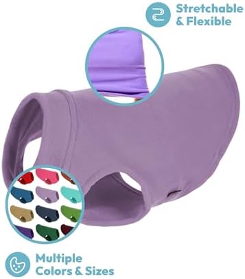 Gooby Stretch Fleece Dog Vest - Lavendar, Large - 3