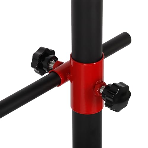 Image of 47 Inch Panel Tree Paint Stand with 6 Hooks, Auto Body Paint Stand with Adjustable Center Post and 4 Casters, Hang Automotive Doors, Fenders, Bumpers (Height 47 inch)
