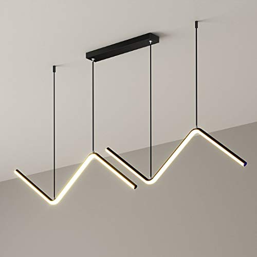 Plafonnier LED design noir idéal pour table de salle à manger - 5