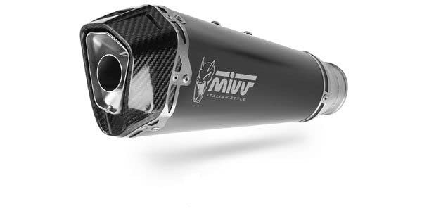 Échappement Mivv SLIP-ON DELTA RACE BLACK STANDARD Compatible avec TRIUMPH STREET TRIPLE R / S / RS 2017 > 2021 Euro4 > Euro5
