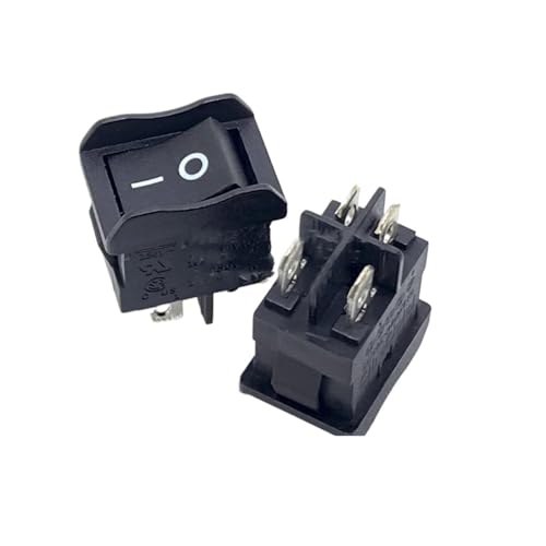 Interrupteur à bascule anti-erreur noir 15 * 21 mm 250V 8A pour panneau électrique - 10 pcs