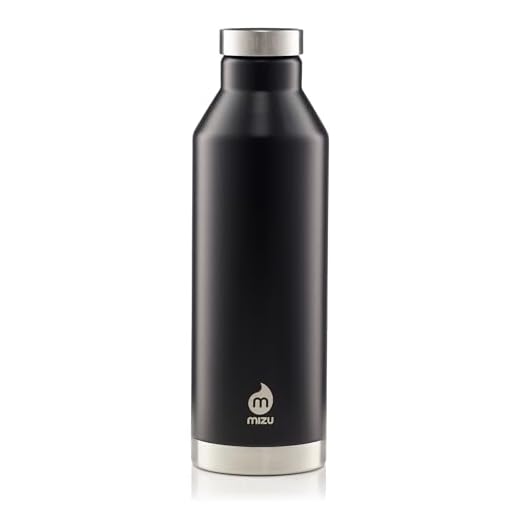 Mizu Unisex – Erwachsene Thermoskanne-M1120201 Thermoskanne, Schwarz, One Size 800ml