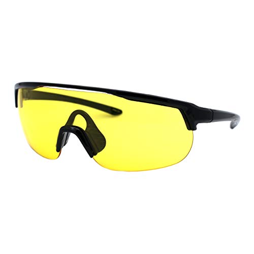 PASTL Half Rim Goggle Style Sunglasses Oversized Shield Wrap Around UV 4002