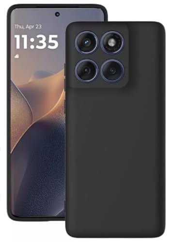 Image of Soft Liquid Silicone Back Cover Case for Motorola Moto Edge 70 5G | Camera Protection Bump | Shockproof Back Cover Case for Motorola Moto Edge 70 5G (Matte|Black)