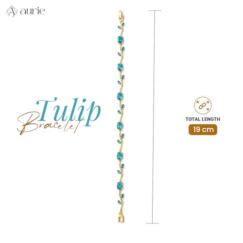 Image of Aurie Tulip Bracelet for Women & Girls | Anti Tarnish Stainless Steel Floral Bracelet |Party and Daily Wear Jewellery