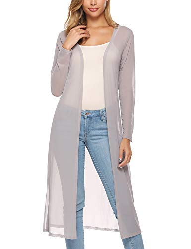 Abollria Cárdigan Casual Ligero para Verano Camisolas y Pareos para Mujer Abrigo Largo Ropa Transparente por Mar, Piscina, Playa, Vacaciones