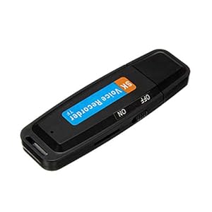 Cobeky U-Disk Digitale Audio Recorder USB 3.0 Flash Drives Maximale Ondersteuning 32GB Geheugenkaart Zwart