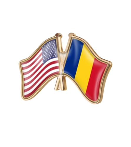 Image of World Most Countries Single Pin Brooch Badge United States USA America and Other Countries Cross Friendship Pin Badge for Men Women