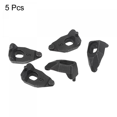 uxcell DLM5 Placas de sujeción de acero al carbono alto 5 piezas miniatura 3
