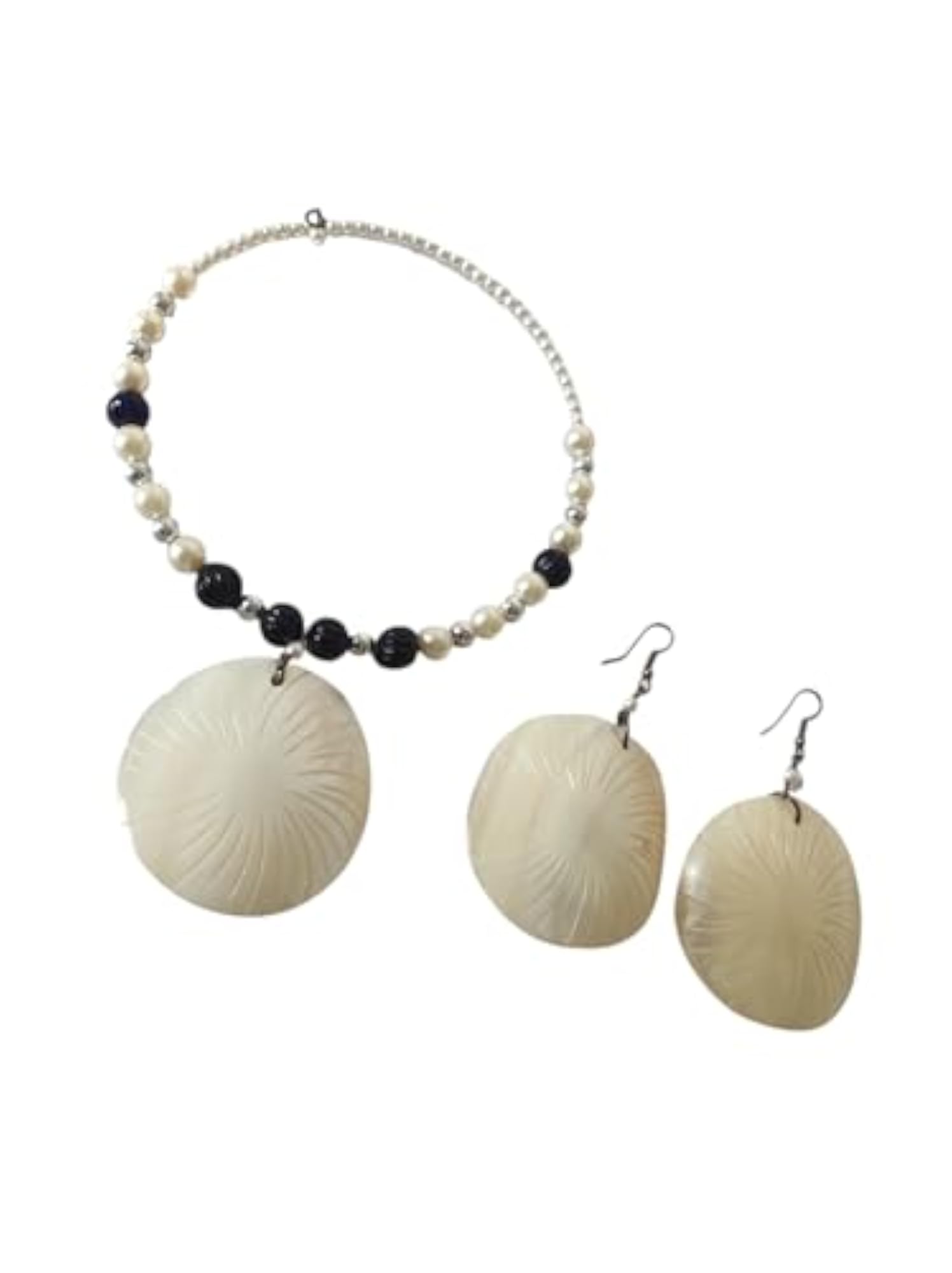 Handmade Radiance Real Shell and Bead Necklace Set