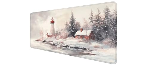 Tapis de souris XXL gaming 1000x400mm avec base en caoutchouc et bords cousus