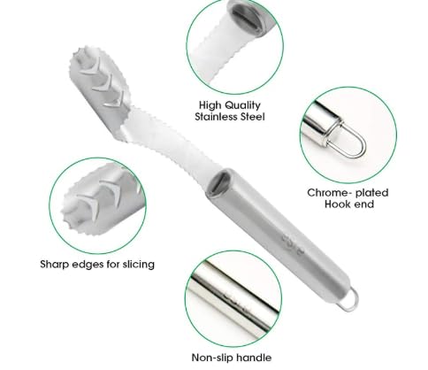 Stainless Steel Pepper Core Remover, Jalapeno Pepper Corer Tool Chili Deseeder, Sharp Edge Kitchen Gadget Seed Remover Dishwasher Safe, Slice off Vegetables tops for Barbecue
