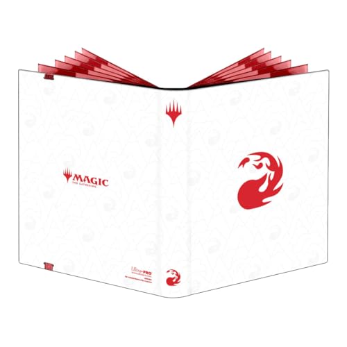 Image of Ultra PRO - Mana 8 9-Pocket PRO-Binder - Mountain for Magic: The Gathering, Holds & Protects 360 Standard Sized Cards, Collector's Edition Durable Trading Premium Leatherette Secure Pocket Binder