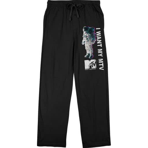 Bioworld MTV Moon Man I Want My MTV Moon Man Men's Sleep Pajama Pants