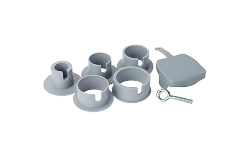 Alberts 609948 Zubehör-Set für Einschraub-Bodenhülsen | Kunststoff, grau