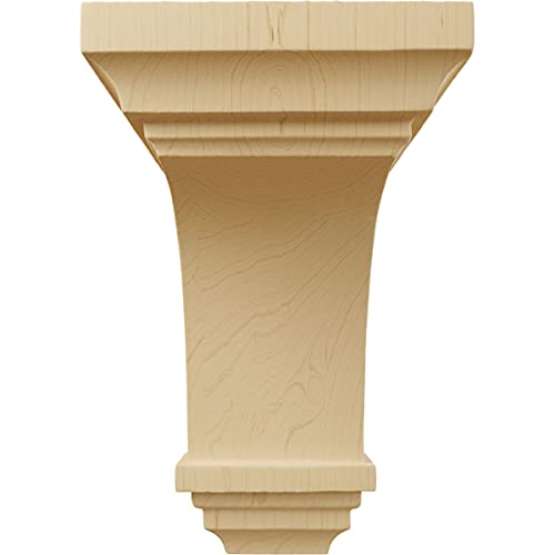 Ekena Millwork CORW03X03X06JEAL Mini Jefferson Wood Corbels, 3 1/2"W X 3 3/4"D X 6"H, Alder thumb #1