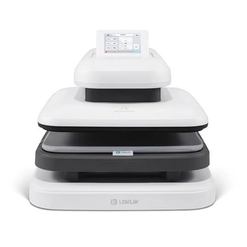 LOKLIK Impress Auto 2-Smart Heat Press Machine - T-Shirt Druckmaschine für Sublimationsdruck mit großer 38 x 38 cm Platte - HTV Heat Transfer Sublimation Vinyl (Daisy White) LOKLIK Impress Auto 2-Smart Heat Press Machine - T-Shirt Druckmaschine für Sublimationsdruck mit großer 38 x 38 cm Platte - HTV Heat Transfer Sublimation Vinyl (Daisy White)