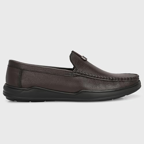 Image of Blue Leather by Centrino Genuine Leather Men's Loafer Shoes | Slip-On with Cushioned Insole | Stylish Round Toe Moccasin for Office, Formal Wear, Business Meeting, Wedding, Party & Everyday Use(4092)