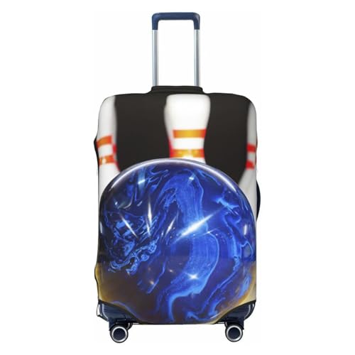 Bowling Print Luggage Suitcase Covers Elastic Washable Luggage Protector Luggage Covers For Suitcase