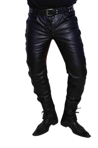 Geniune Traditional Cowboy Western Native American Biker Fashion Leather Pants3